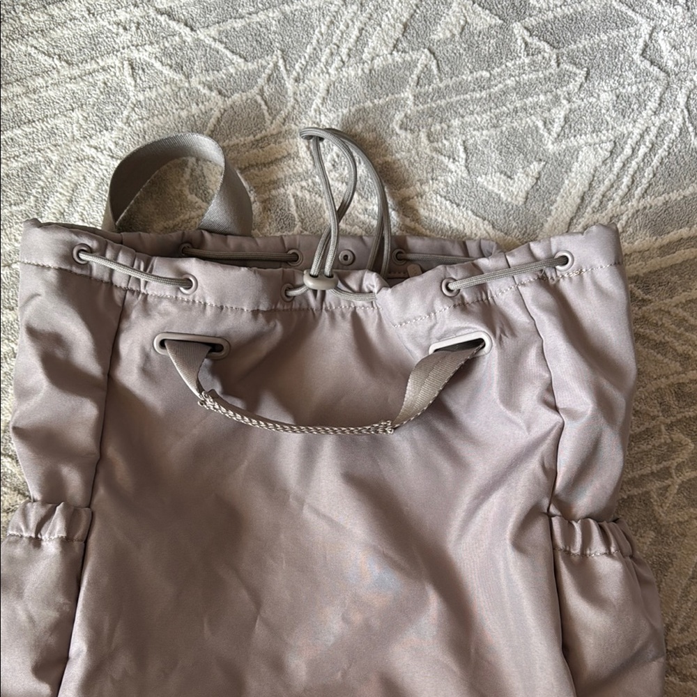 Beyond Yoga Gray Backpack with Playful Design - Picture 3 of 6